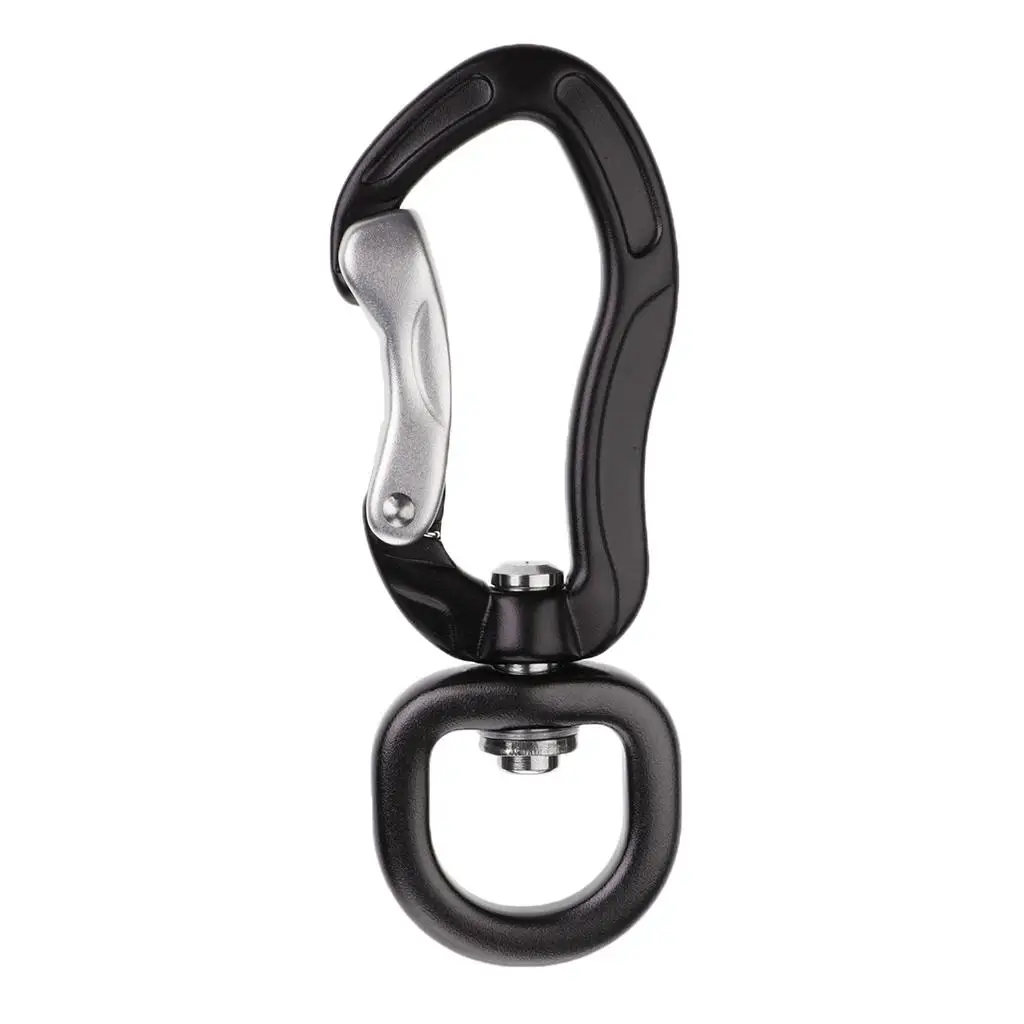 MagiDeal 400KG Safe Swivel Eye Snap Hook Aluminum Carabiner Climbing Backpack Hanging Hook for Caving Rappelling Camping Equip