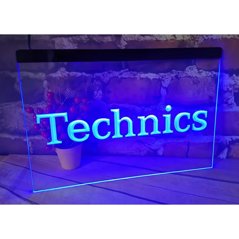 technics logo new NR beer bar pub club 3d signs led neon light