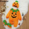 Prowow 0-24M My First Halloween Baby Costumes Orange Fleece Pumpkin Romper+Pumpkin Hat+Shoes 3pcs Baby Halloween Outfits Set