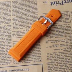 Premium Silicone Rubber Watch Straps in Multiple Colors - 19mm (Orange)