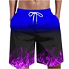 Full Print Fire Pattern Men's Swim Trunks 3D Flame Printed Quick Dry Shorts For Men Beach Surf Board Shorts Swimwear 6