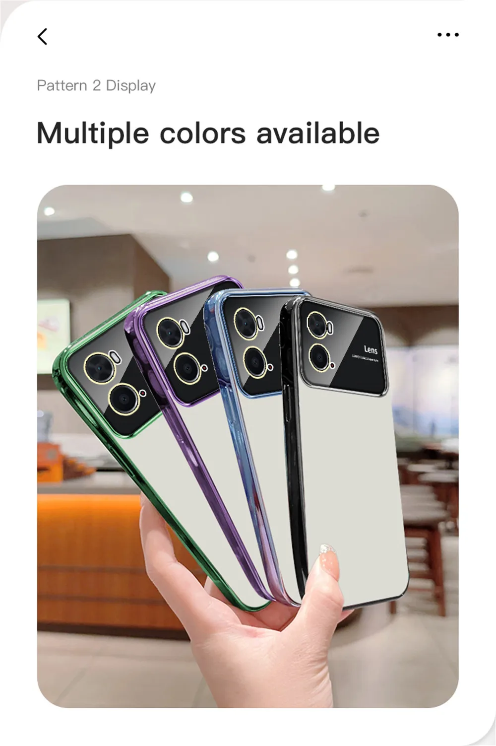 Plating Clear Large Window Phone Case For Oppo A74 A54 A53 A55 A57 A77 A94 A31 A8 A9 A5 A15 A16 A16K A17 Lens Protection_voghion.com