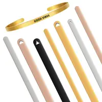 Blank 304 Stainless Steel Cuff Bangle Plain Rod Bracelet Diy Laser Engraving Bracelet Jewelry Making Accessories Women＇Bangle