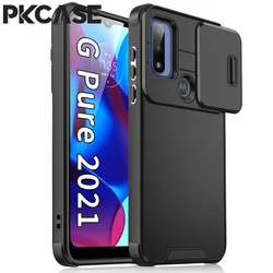 PKCASE Magnetic Sliding Window Phone Cover - Ultimate Protection and Style for Moto G Power 5G 2025 (Black)