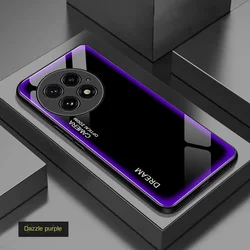 Gradient Tempered Glass Protective Back Cover Case for OnePlus 13 (Purple)