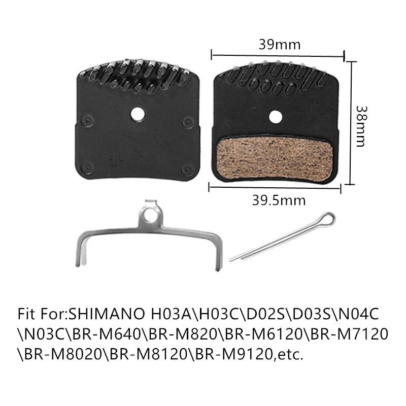 Bicycle Disc Brake Pads Bicycle Ceramic Disc Brake Pads Cooling Fins Ice Tech for Shimano XT SLX Deore DURA ACE ULTEGRA TIAGRA MTB Road Hydraulic Brake