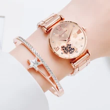 

Women Watches Top Brand Luxury Fashion Diamond Ladies Wristwatches Stainless Steel Gold Strap Quartz Watch Women Reloj Mujer