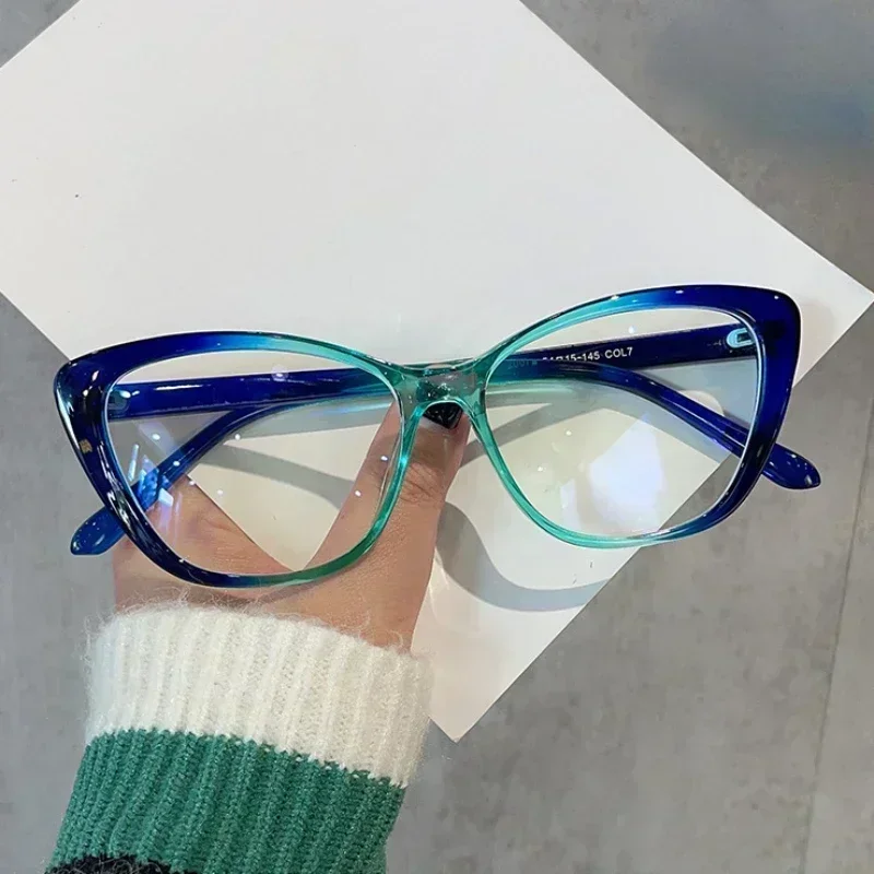 Women's New Style Finished Myopia Glasses Unisex Anti-blue Light Minus Diopter Eyewear Fashion Near Sight Eyeglasses 0-3.5-4.0 5
