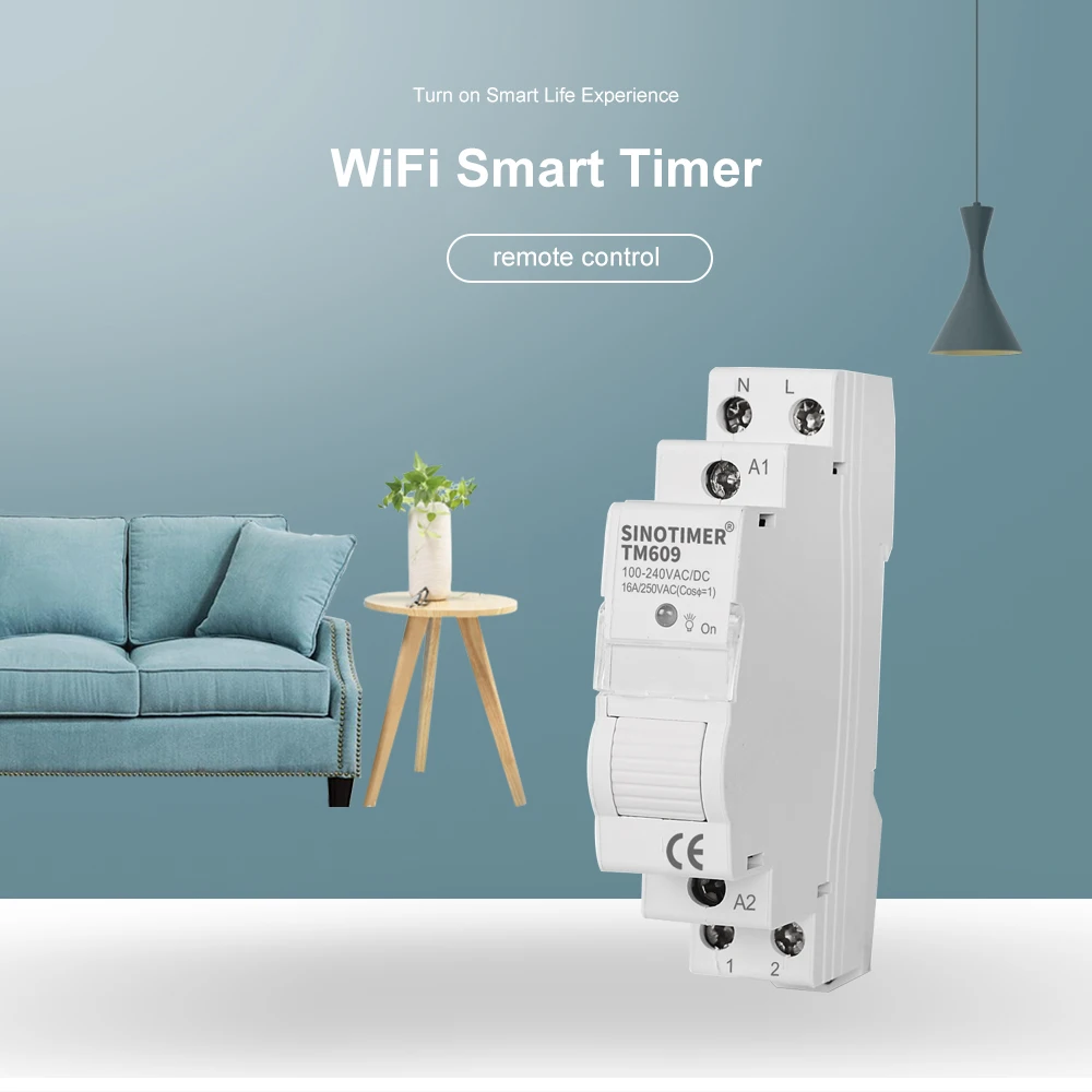 

Домашний умный 18 мм 1P WiFi Пульт дистанционного управления APP автоматический выключатель таймер