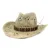 Cowboy hat fashion hollow handmade cowboy straw hat men's summer outdoor travel beach hat unisex solid color western cowboy hat 7