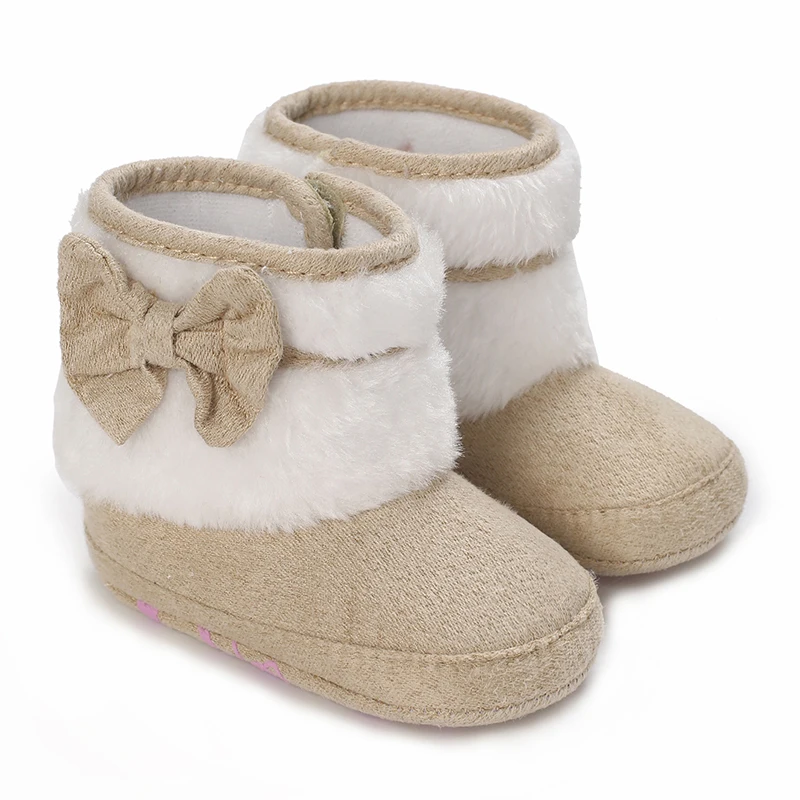 Newborn Girl Boy Mini Wool Baby Short Boots Slippers Soft Bedroom Anti Slip Ankle Boots Cotton Lining