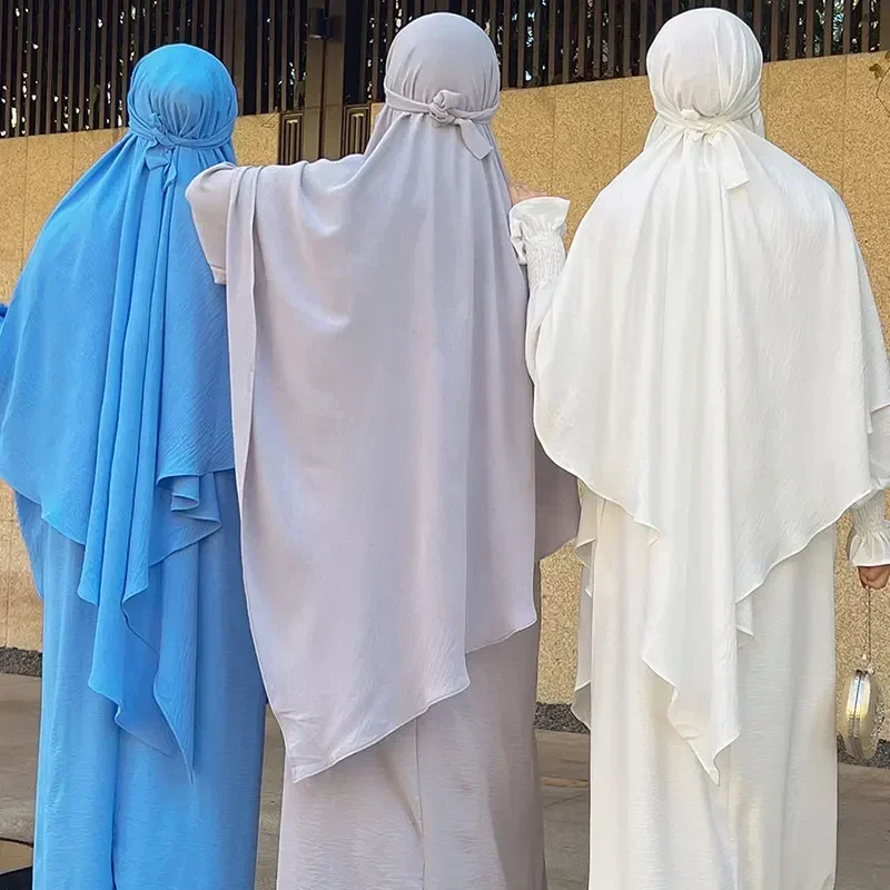 Ramadan Long Hijab Khimar Muslim Prayer Garment Women Abaya Hijabs Niqab Islamic Turkey Namaz Burka Musulman Eid Jilbab Djellaba