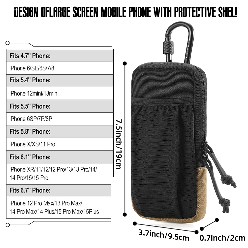 Versatile Molle Phone Belt Pouch - Durable and Convenient Cell Phone Holder