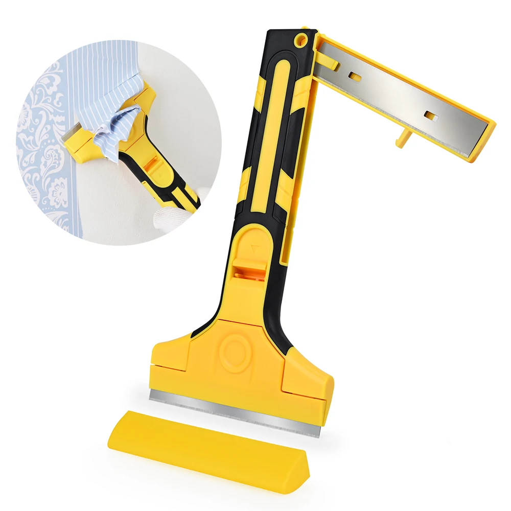 EHDIS Carbon Steel Razor Blade Putty Knife Scraper Glass Window Tile Stove Top Cleaning Squeegee Floor Adhesive Removal Tools