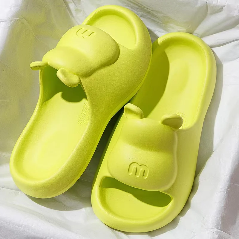 Summer Slippers Bathroom Platform Non-Slip Home Bear Cartoon Flip Flops Beach Women Slipper Sandals Slides Indoor Outdoor Sandal — view 3