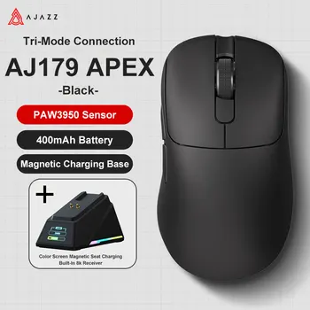 Ajazz AJ179 Apex PAW3950 Wireless Gaming Mouse with RGB Charging Dock, Computer Macro Mouse Gamer,Lightweight Ergonomic PC Mice 8