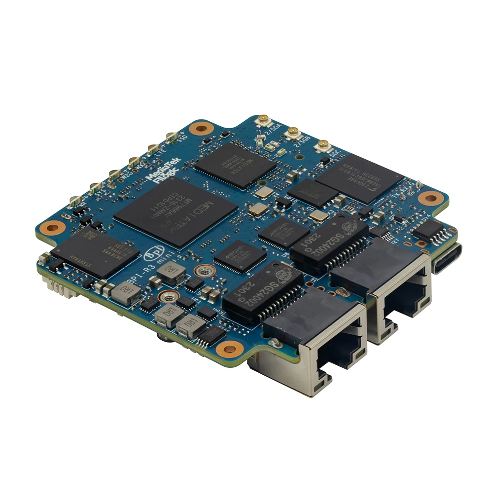 Banana Pi BPI-R3 Mini Router Board Wi-Fi6 2.4G/5G MT7976C 2G RAM 8G eMMC 2x 2.5G