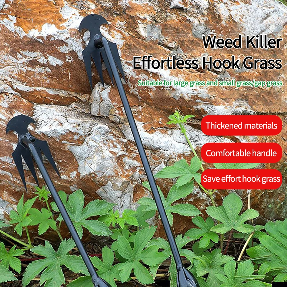 Weeding Artifact Uprooting Weeding Tool Steel Weed Puller Dual Purpose Hand Remover for Garden Yard Farm Weed Removal