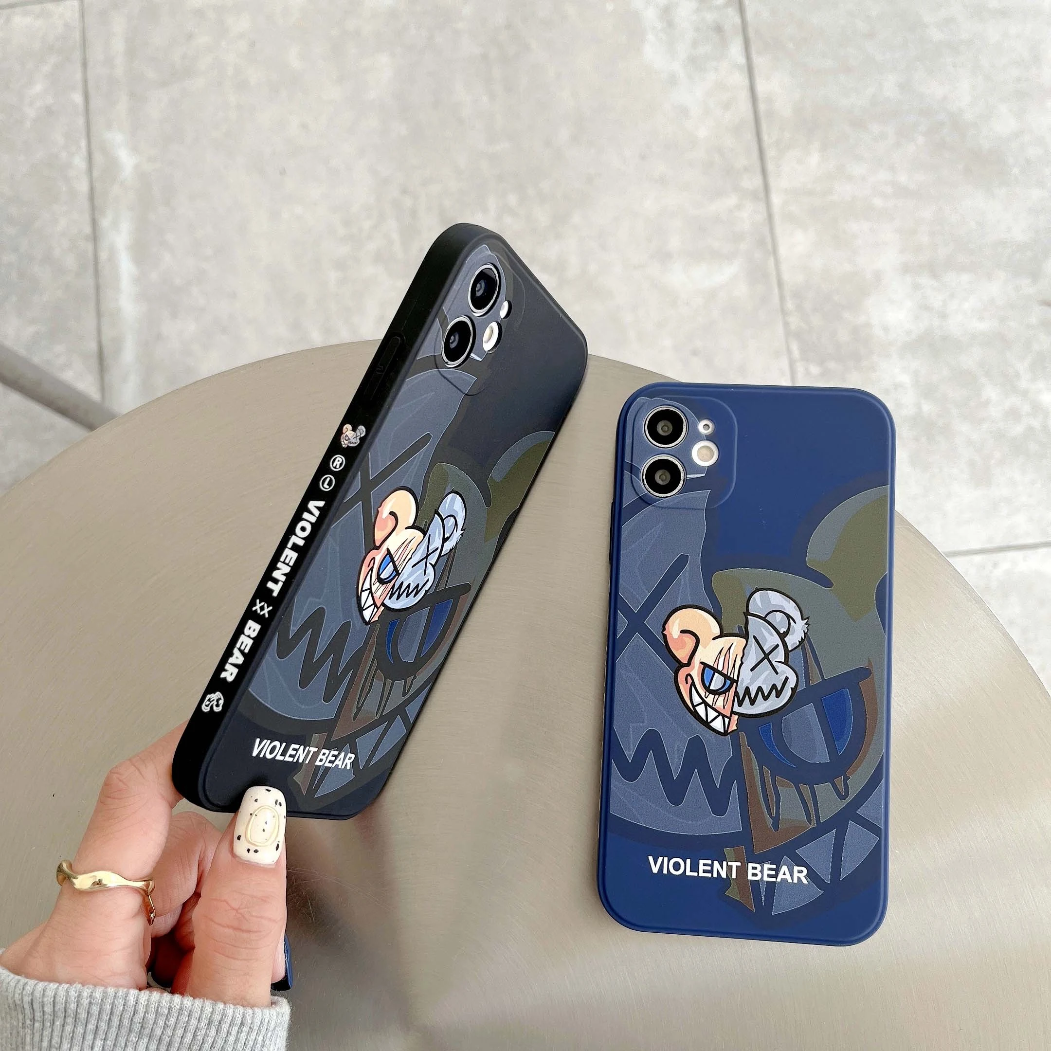 Cartoon Cute Bear Phone Cases for iPhone 13 12 11 Pro Max Soft Silicon Back Cover for iPhone X XR XS Max 7 8 6 6s Plus Capa iphone 11 Pro Max phone case