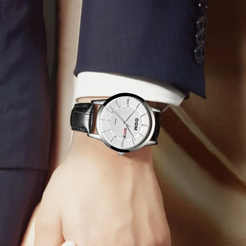 DOM Quartz Watches Men Luxury Brand Waterproof Leather Strap Fashion Men's Wrist Watch Relogio Masculino Male Clocks Man M-11