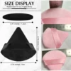 200/300/500PCS Triangle Velvet Powder Puff Pizza Flours Mini Face Makeup sponge Cosmetics Washable Lightweight Makeup Tool 2