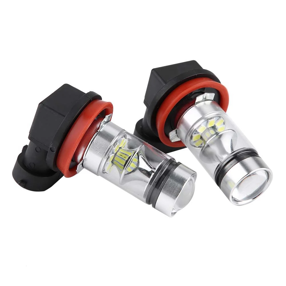 LED Headlight 2pcs H8 H9 H11 6000K Super White 100W 1000LM LED Headlight Bulbs Kit Fog Light Car Driving Light Daytime Driving