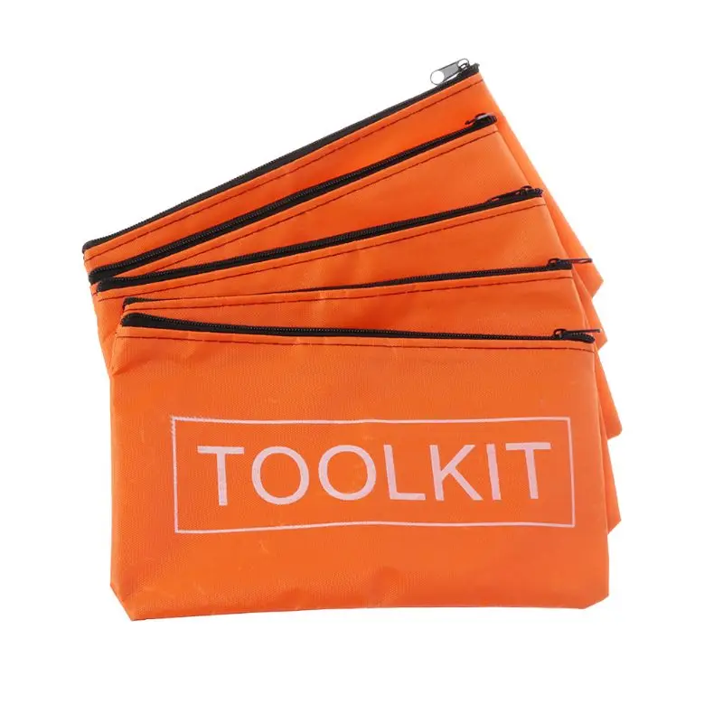 

7.7x3.9in Storage Oxford Cloth Tool Bag Waterproof Zipper Storage Bags Fishing Travel Makeup
