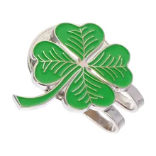 

1PC Green Color Clover-shape Hat Clip for Golfing Decorative Green Hat Clip