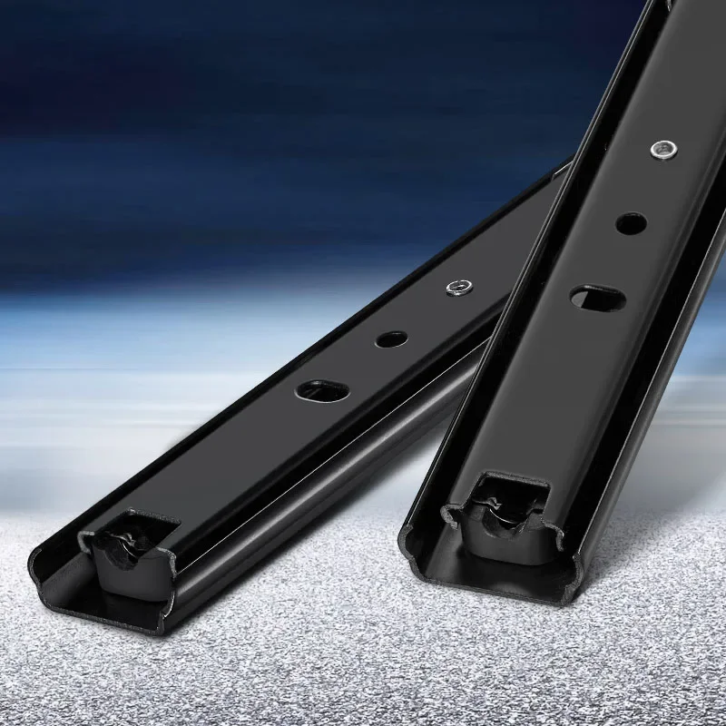 Drawer Rail 8~20Inch Cold Rolled Steel Drawer Slides Two-Section Cabinet Slides Furniture Hardware