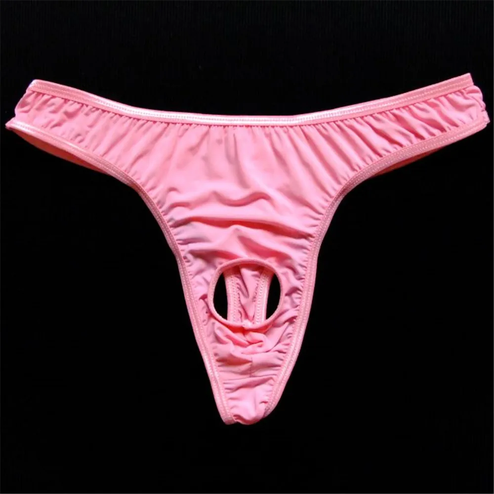 Sexy Underwear Men Hole Open Pouch Homme Male Thong Underpants Men Calzoncillo Hombre Breathable Panties
