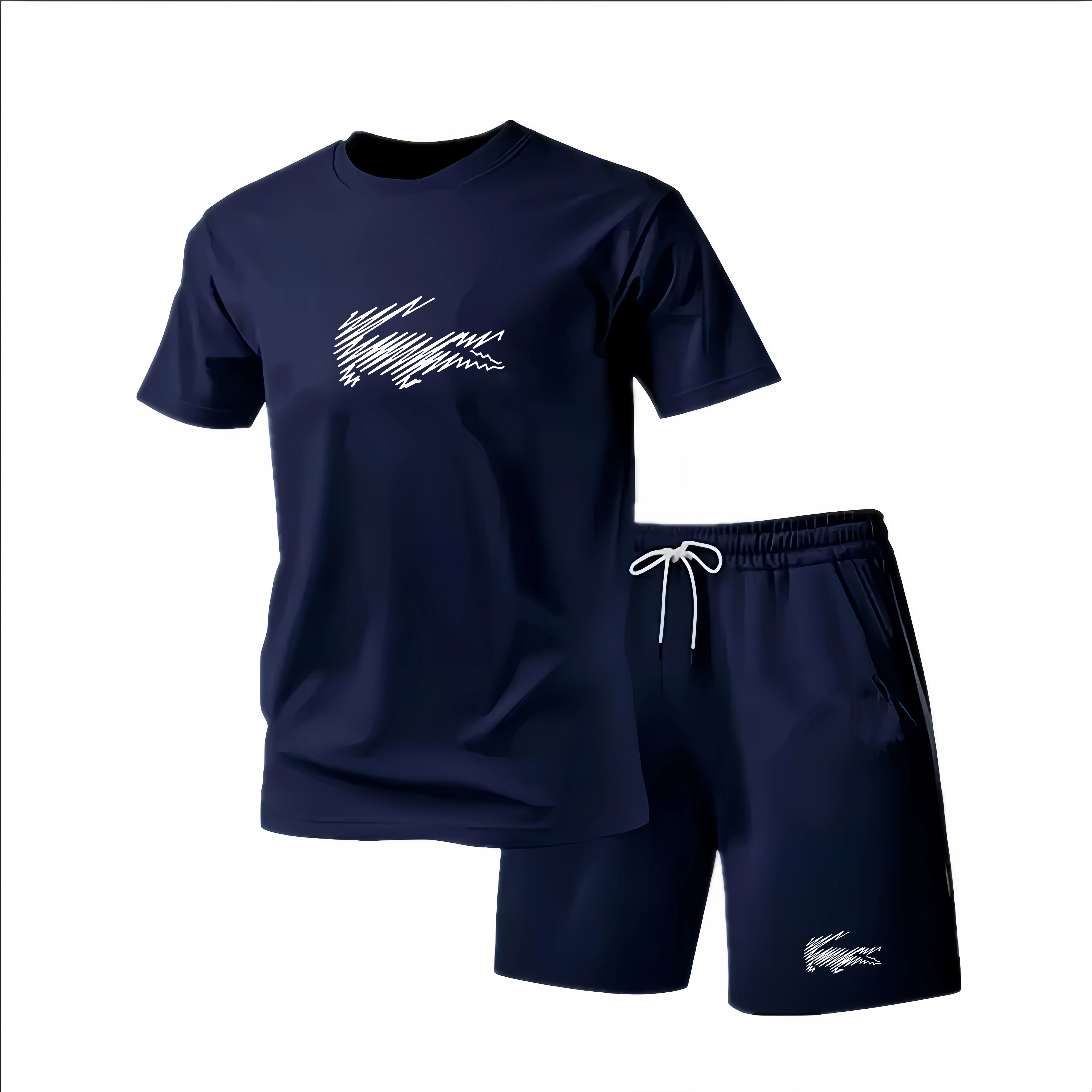 Ensemble de vêtements de sport pour homme en deux pièces, t-shirt à manches courtes et pantalon, vêtements de sport pour la course à pied et la remise en forme, été 2026, grande réduction 1 Ensemble de vêtements de sport pour homme en deux pièces, t-shirt à manches courtes et pantalon, vêtements de sport pour la course à pied et la remise en forme, été 2026, grande réduction 1