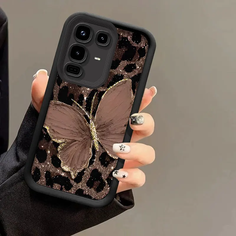 Leopard Print Shockproof Silicone Protective Case - Flexible and Durable Cover