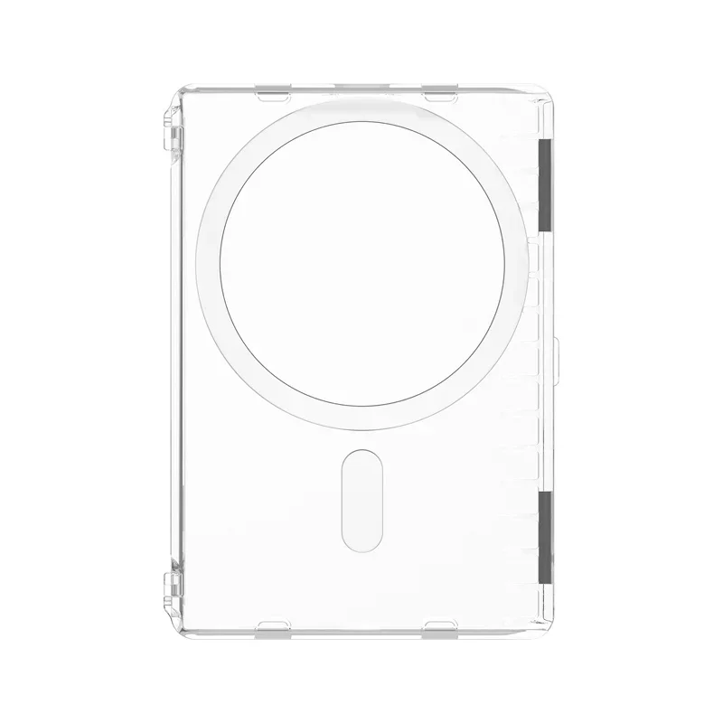 Clear Magnetic Card Holder Wallet Case with Card Sleeve and Stand