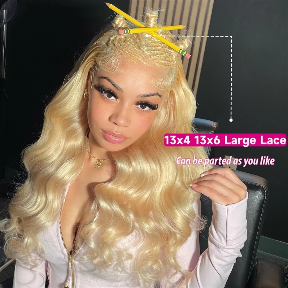 13x6 Hd Lace Frontal Wig 250 300 High Density 613 Honey Blonde 13x4 Lace Front Human Hair Wigs For Women Body Wave Brazilian Wig 3