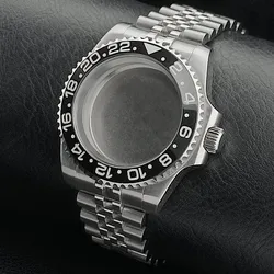 Premium GMT Watch Case with Bidirectional Sapphire Bezel and Slide Buck, 40MM, 5Bar Water Resistance for Case diameter 40mm (28)