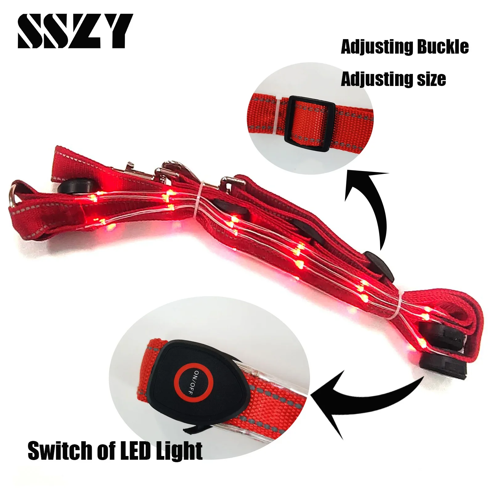 Horse Riding Equipment LED Horse Legs Chest Tails Straps 3Pcs Set Horsing Riding Luminous Equestrian Suits Night Lights Visible Horse Equipments