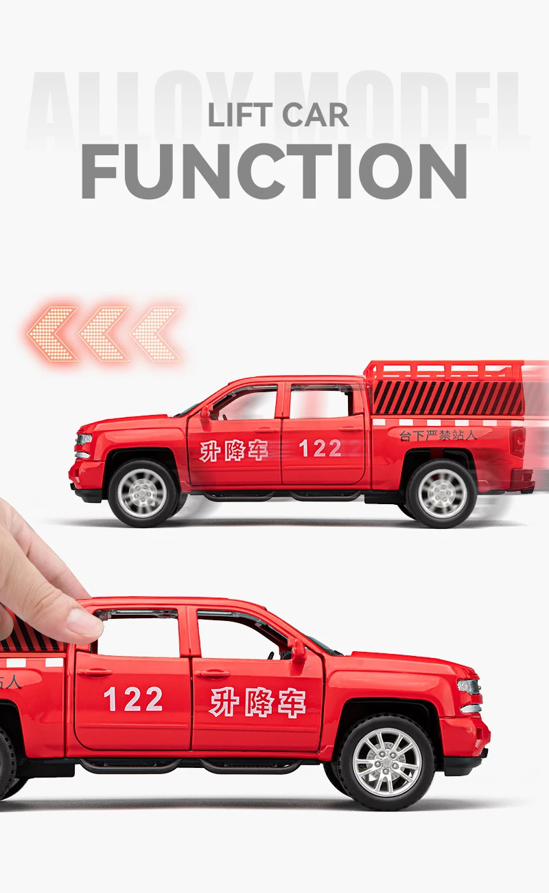 Silverado Kurtarma Römork 1:32 Ölçekli Model Araba 