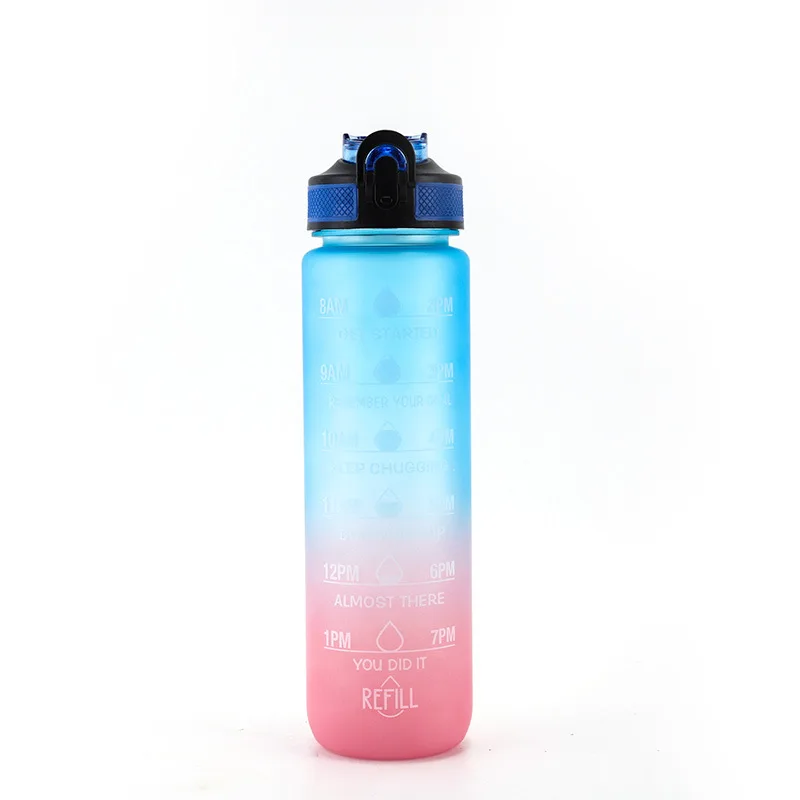 

1 Liter Sport Water Bottle Water Bottle Motivational Leakproof Bottles Drinking Outdoor Travel Gym Fitness Jugs For Kitchen Cups