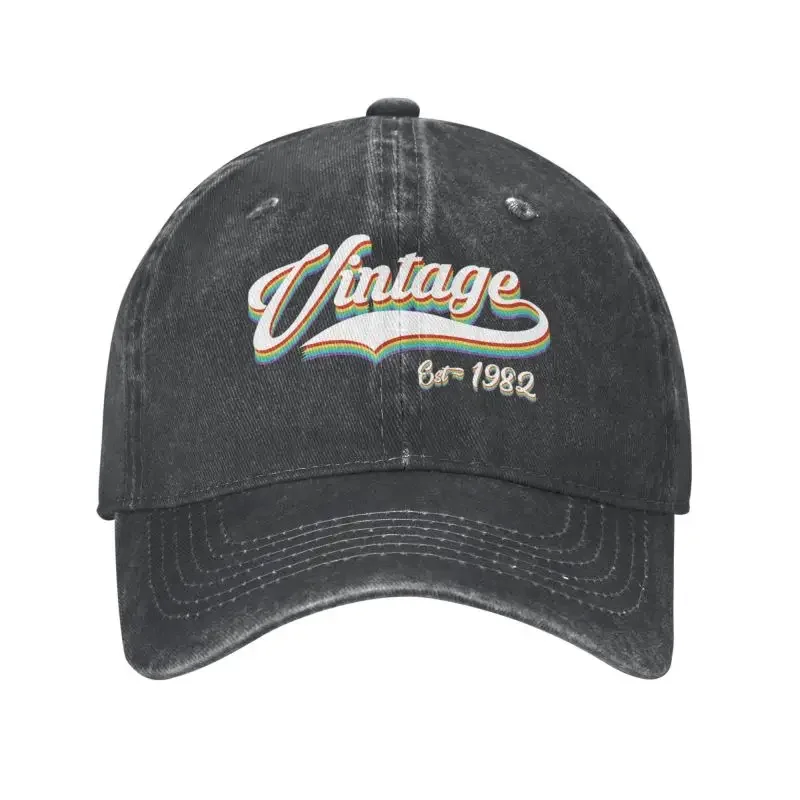 

Classic Unisex Cotton Vintage Born In 1982 Birthday- Baseball Cap Adult 40th Years Old Adjustable Dad Hat Men Women Hip Hop