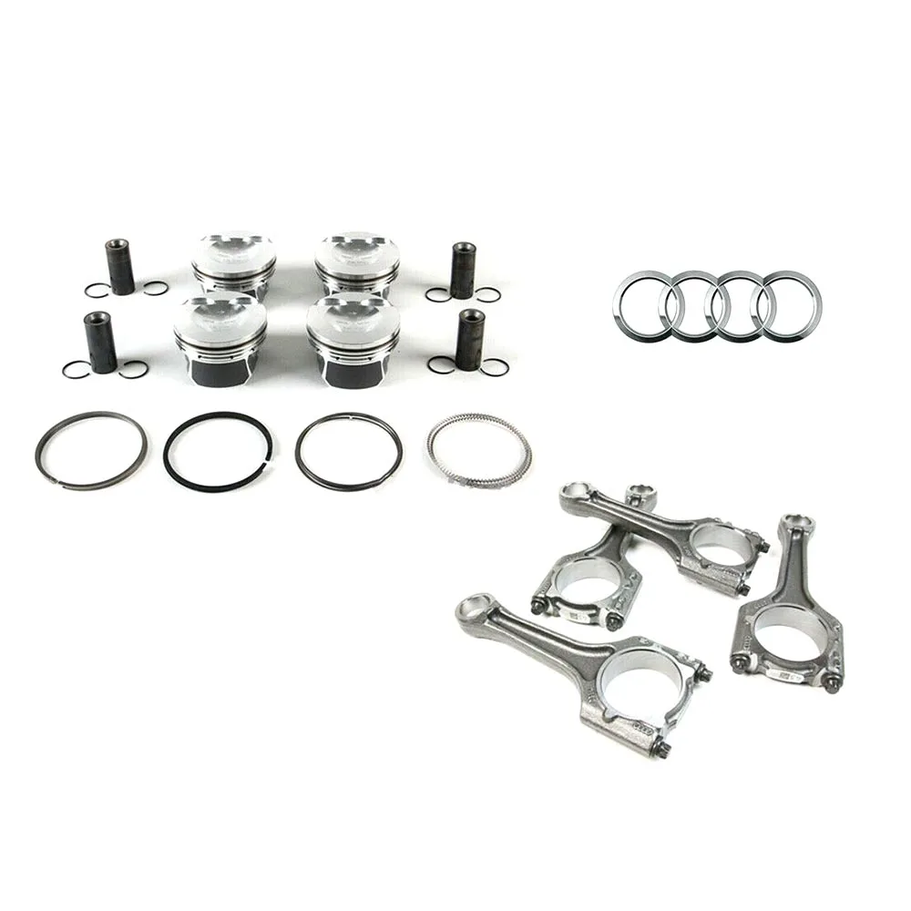 4pcs 06H107065DM 06H198151J 06H198401D Pistons And Connecting Rods Set Φ23mm For AUDI A4 Q5 VW Jetta 2.0T