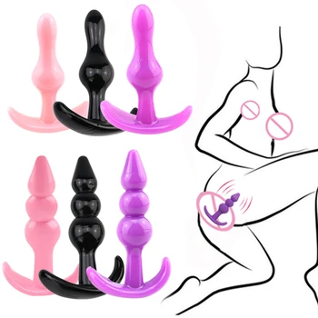 Silicone Anal Plug Beads G Spot Butt Stimulate Adult Sex Toys Sex Toys For Woman Couples Jewelry Anal Stimulator Orgasm Massager 1