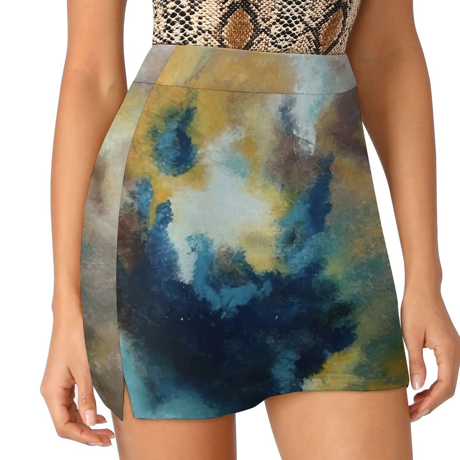 Abstract Skies Light Proof Trouser Skirt fairy core women clothes Skort for women tropico 6 caribbean skies pc