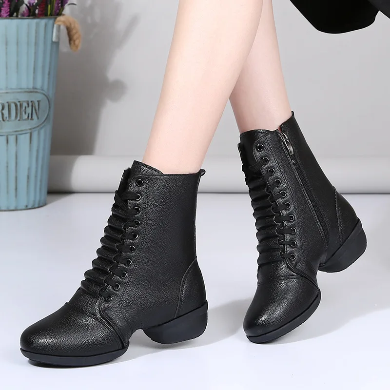 Breathable Boot New Jazz Dance Shoes Women Adult Square Dance Shoes Soft Soled Modern Dance Shoes High Top Dance Boots