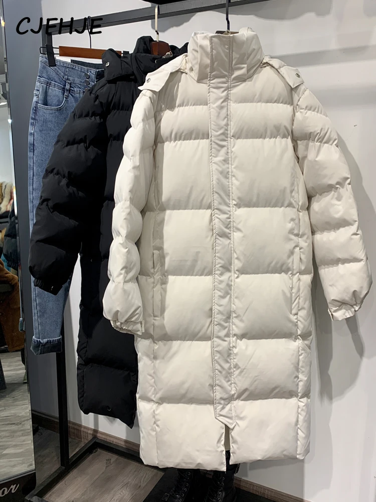 

CJFHJE Down Padded women's Jacket New Thick Korean Version Loose Super Long Parker Padded Winter Jacket Winter Clothes Women