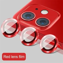 Premium Metal Camera Lens Protector - Universal Fit for Various iPhone Models (Red)
