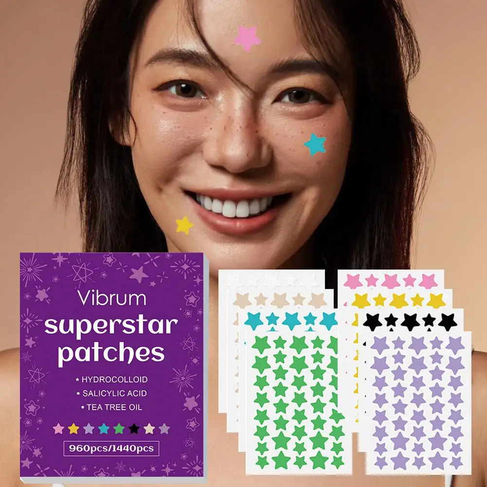 960/1440pcs Hydrocolloid Star Pimple Patches Invisible Acne Patch   Effective Removal Pimple Acne Cover Sticker  Skin Care Tools
