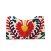 Custom Mexican Flowers Art Tissue Box Cover for Bathroom Car Textile Embroidery Rectangular PU Leather Facial Tissue Box Holder 2