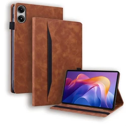 Luxury PU Leather Wallet Tablet Case Cover - 11-Inch Premium Edition for Redmi Pad 2 (Brown)