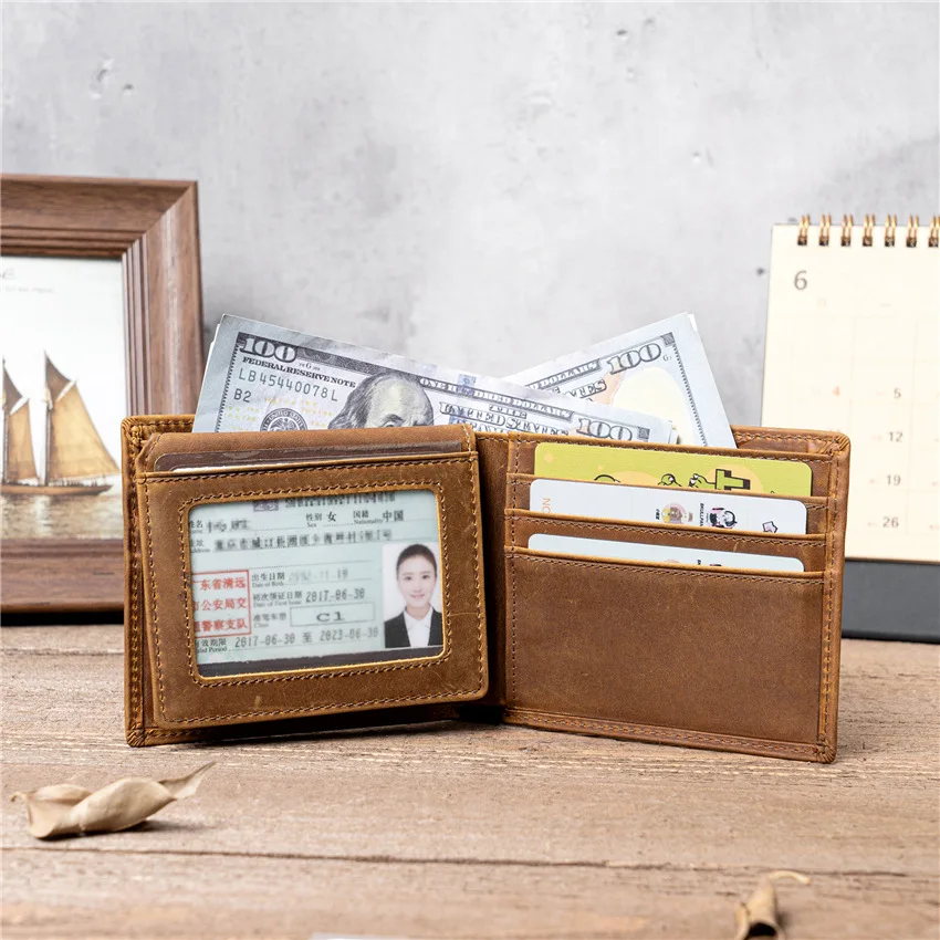 

Personalized Leather Wallets for Men with Names Custom Pure Leather Engraved Wallet