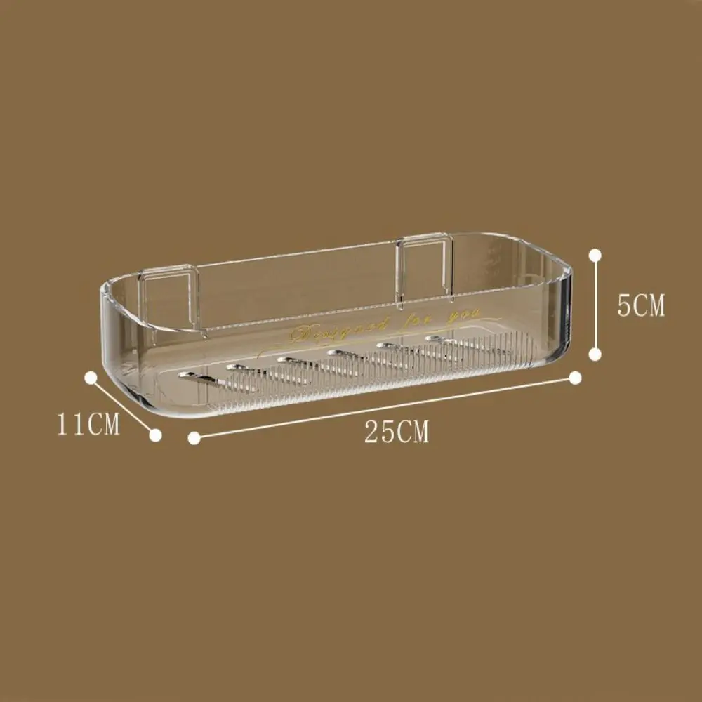 Wall Mounted Toilet Storage Rack Accessories No-punch Acrylic Bathroom Shelf Luxury Space Saving Kitchen Storage Organizer 6